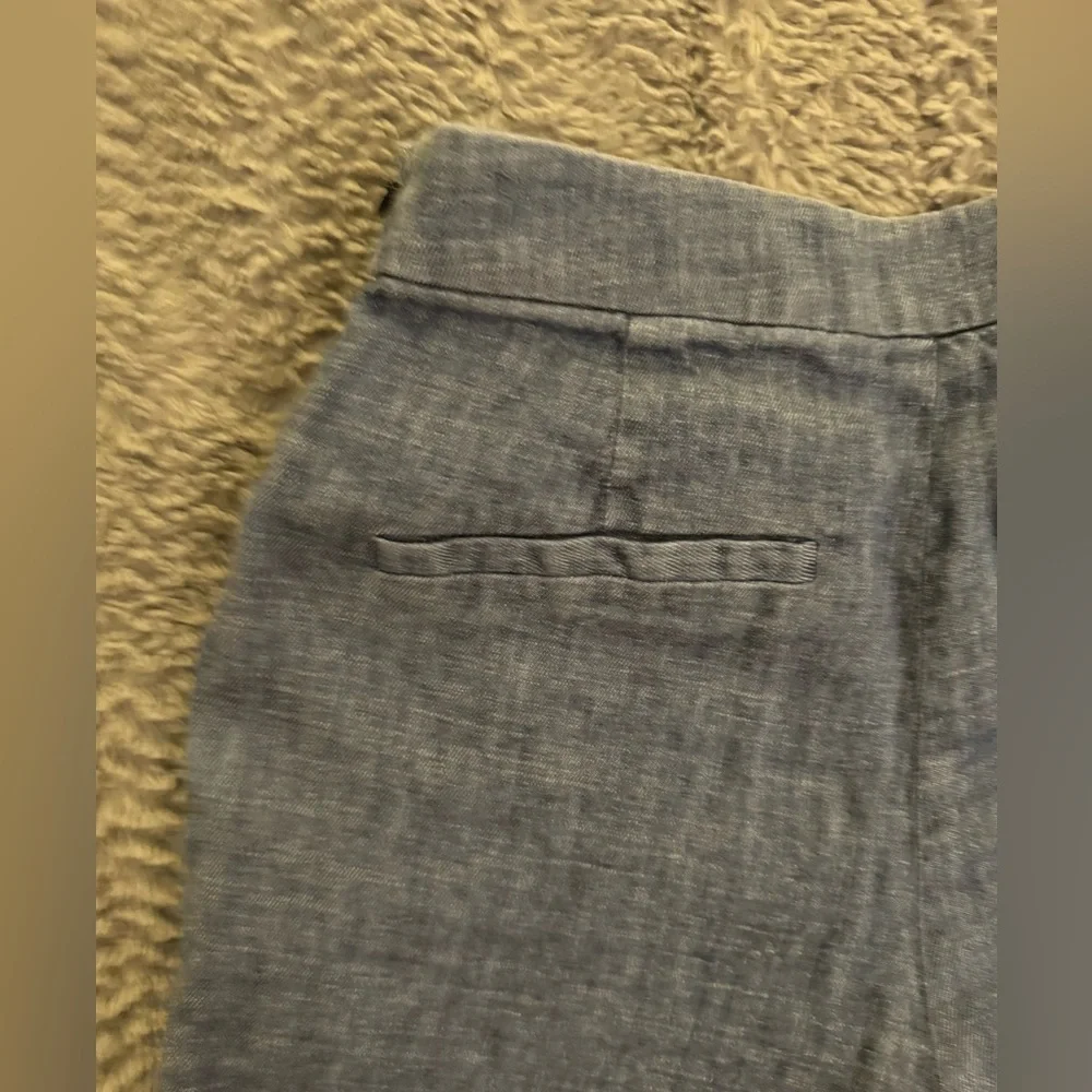 CLUB MONACO Wide Leg Linen-Blend Pants in Heather Gray Size 4 - Picture 7 of 15